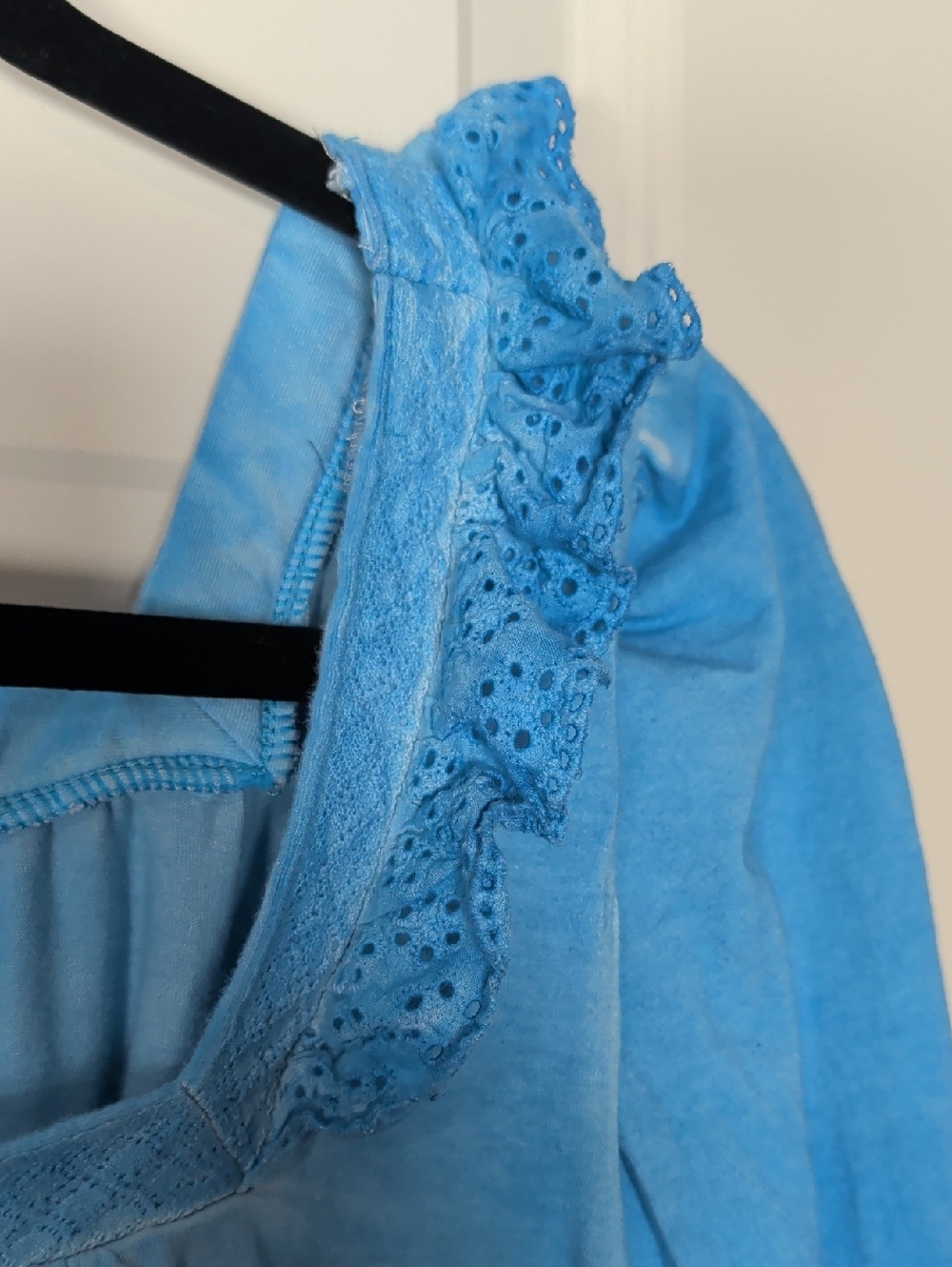 Pioneer Woman Sky Blue Square-Neck Puff Sleeve Top - Picture 5 of 9